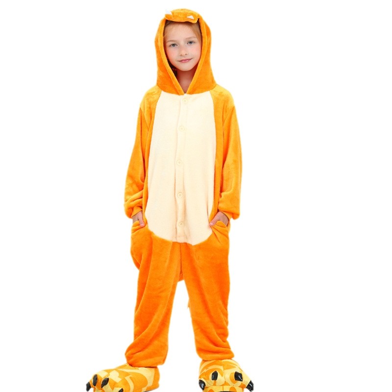 Buy Animal Kigurumi Yellow Charmander Onesie Pajamas For Kids in ...