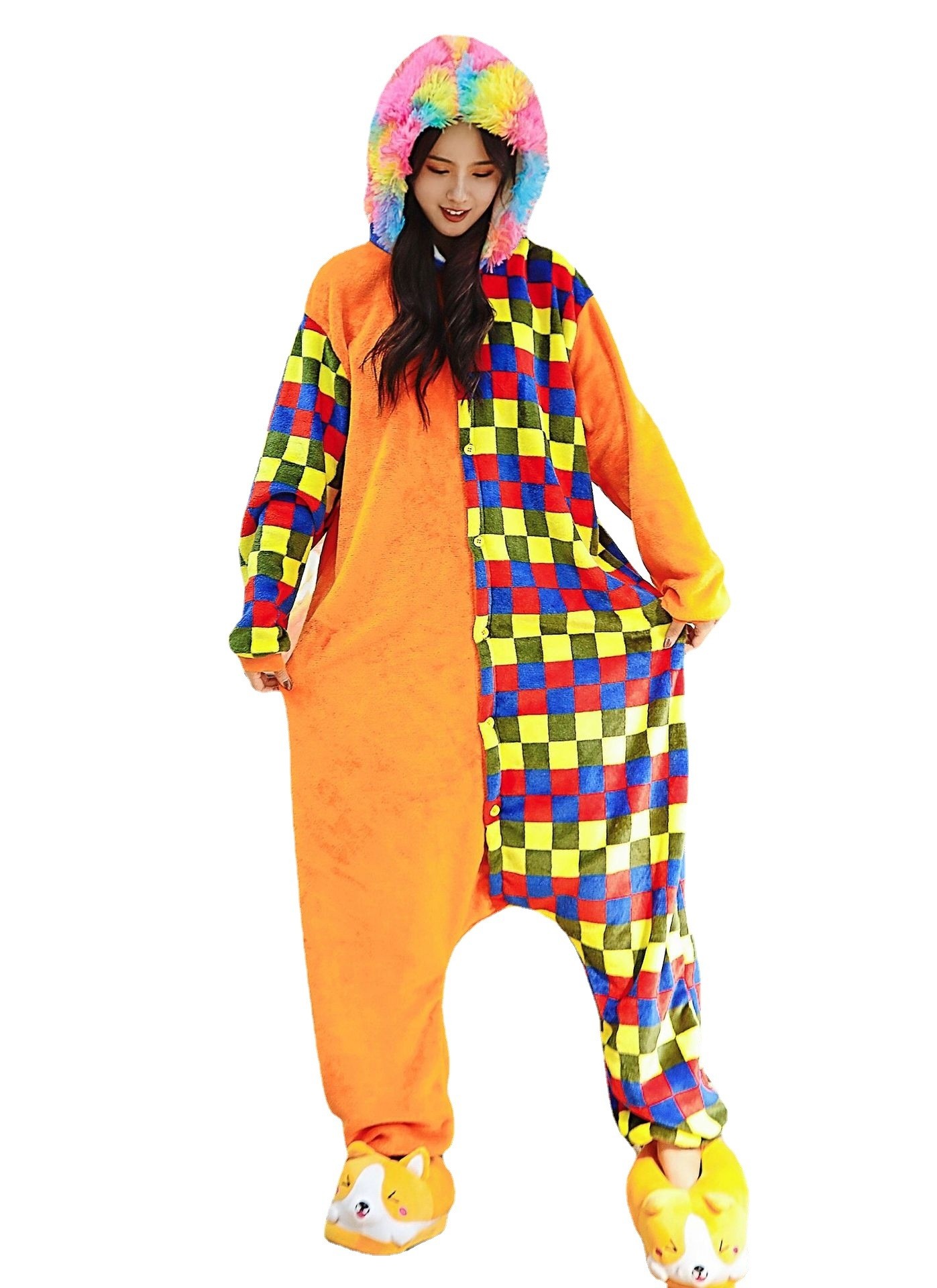 Buy Clown Kigurumi Onesies Adult Pajama Halloween Costume in Quality Onesie  Store.