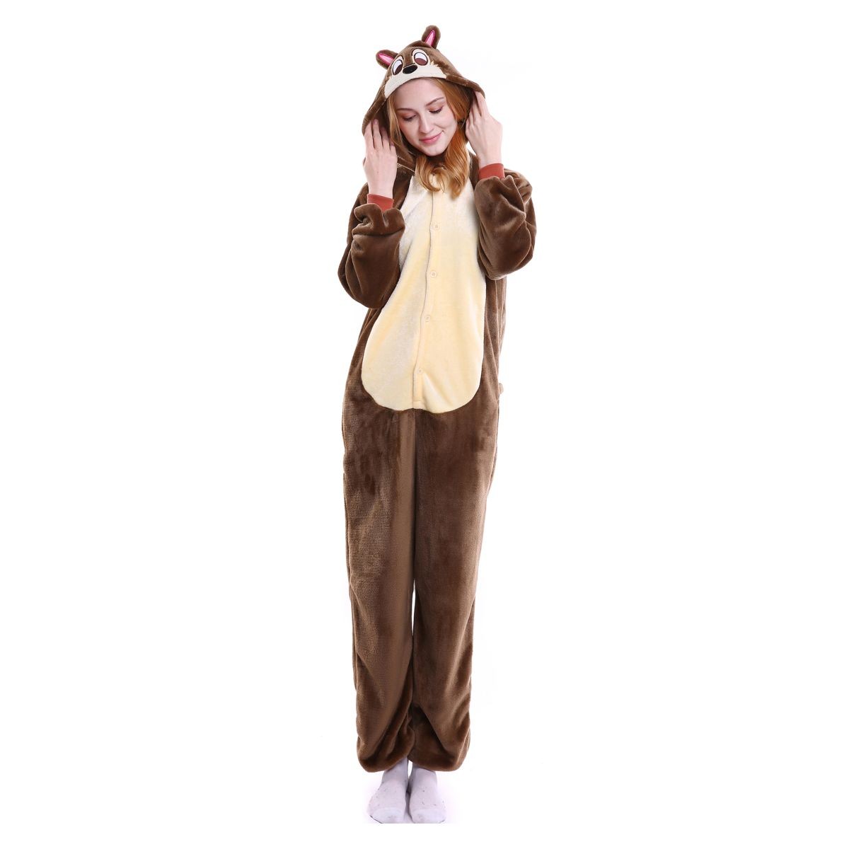 Buy Kigurumi Brown Chipmunk Onesies Animal Pajamas For Adult in Quality ...